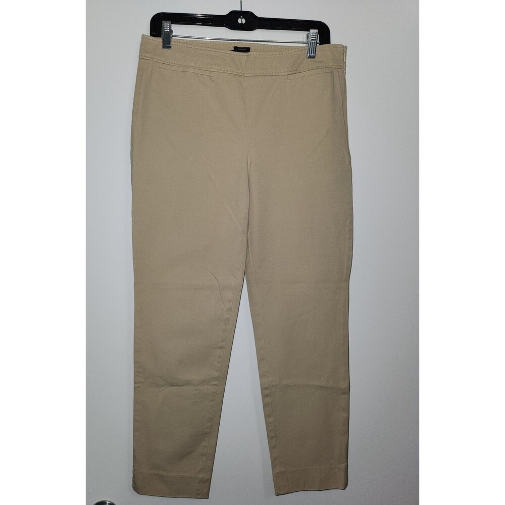 Talbots Womens Sz 6 Chatham Khaki Ankle Pants Career Office Contemporary Stretch